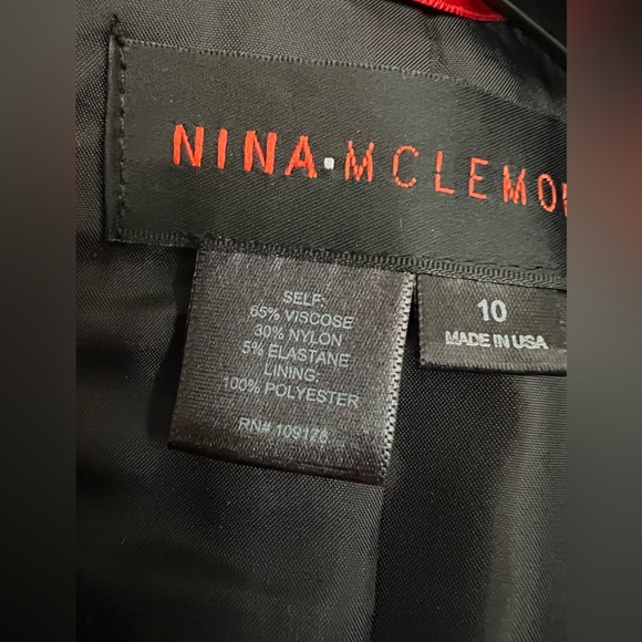 Nina McLemore PONTE KNIT CAR COAT Open Front Long Blazer Jacket Size 10 Black - Picture 8 of 16